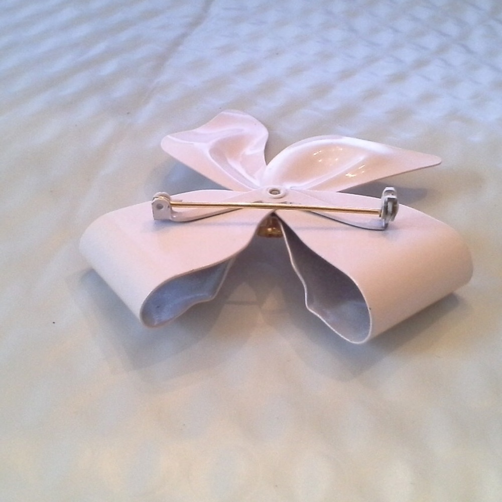 Pink Bow Crystal Rhinestone Brooch Pin -HOST PICK - Picture 6 of 8